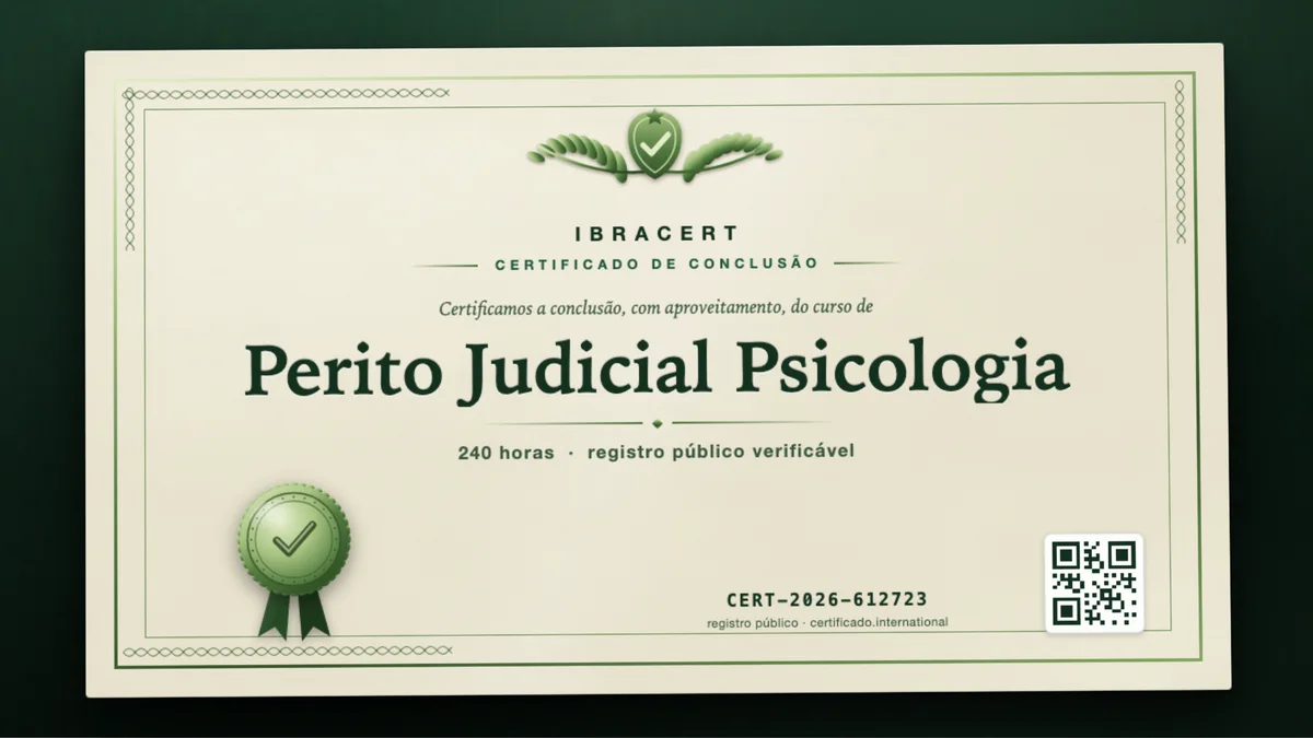 Capa do curso Perito Judicial Psicologia