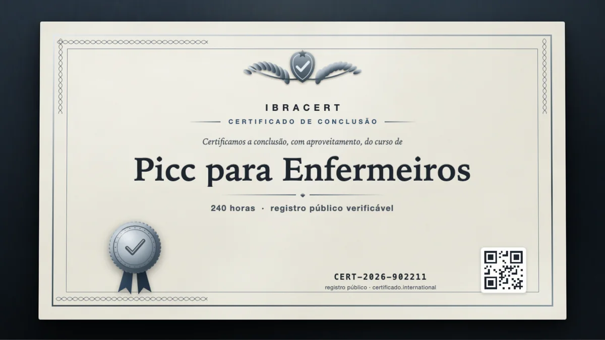 Capa do curso Picc para Enfermeiros