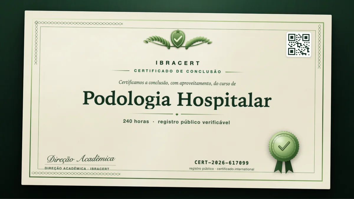Capa do curso Podologia Hospitalar