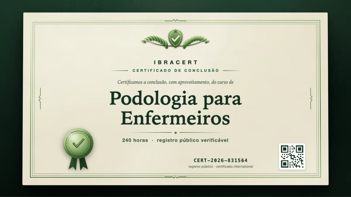 Capa do curso Podologia para Enfermeiros
