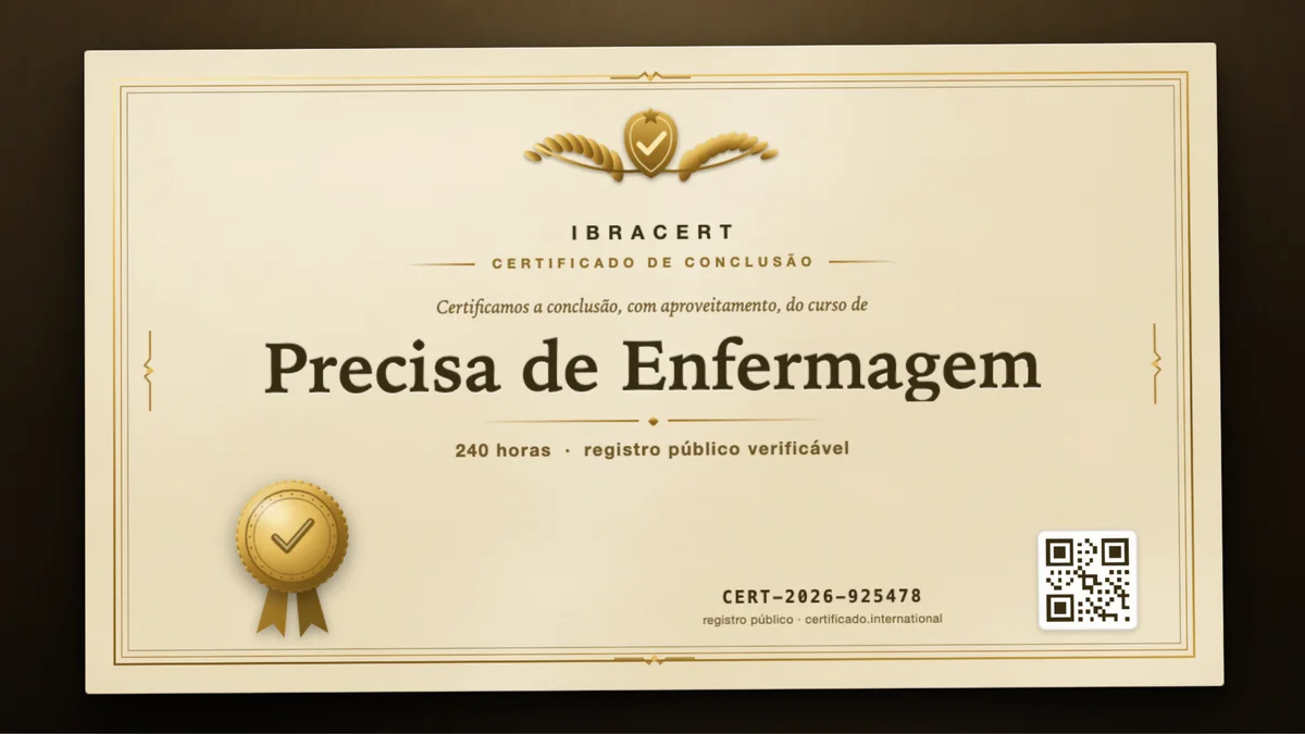 Capa do curso Precisa de Enfermagem