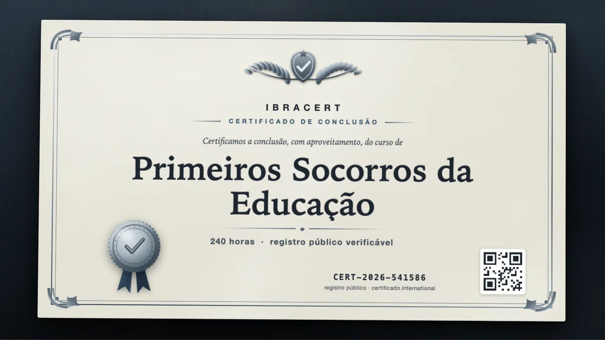 Capa do curso Primeiros Socorros da Educação