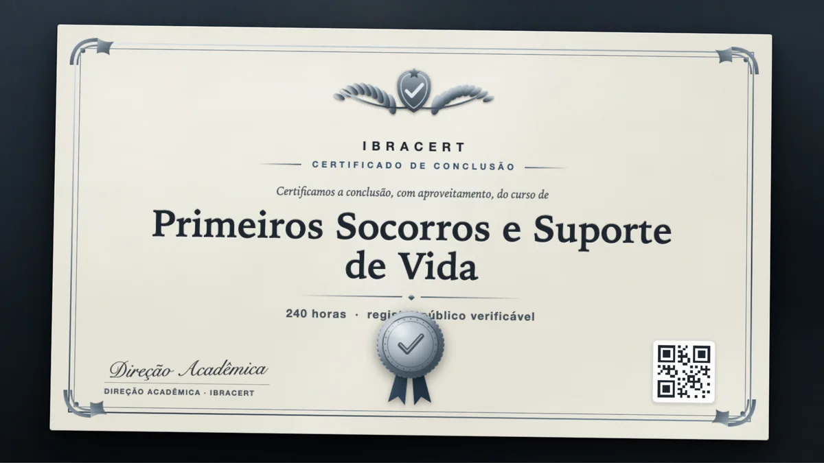 Capa do curso Primeiros Socorros e Suporte de Vida