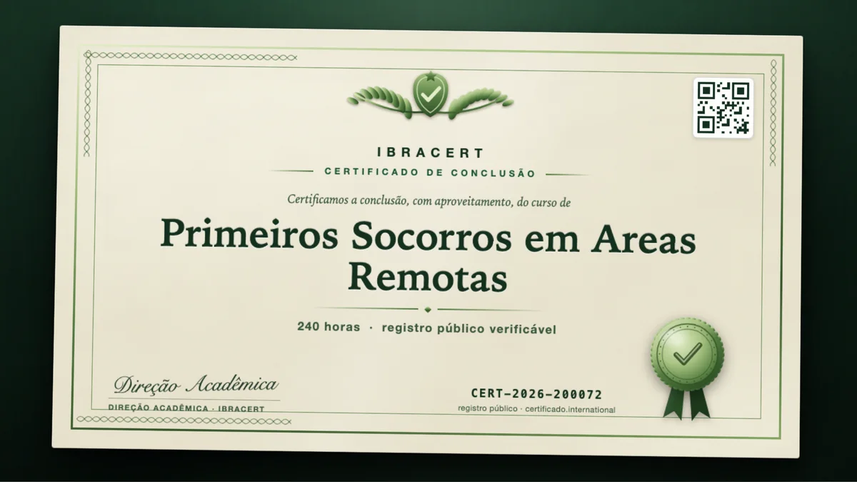 Capa do curso Primeiros Socorros em Areas Remotas