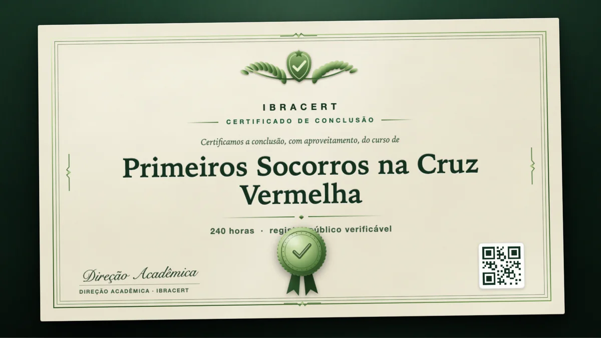 Capa do curso Primeiros Socorros na Cruz Vermelha