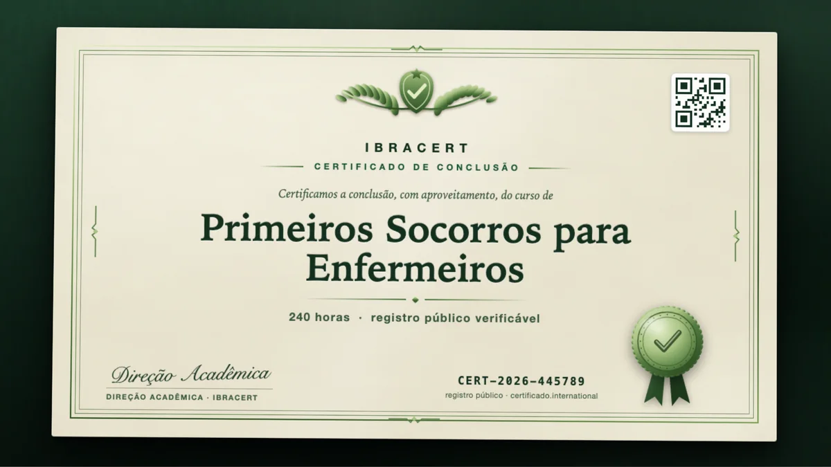 Capa do curso Primeiros Socorros para Enfermeiros
