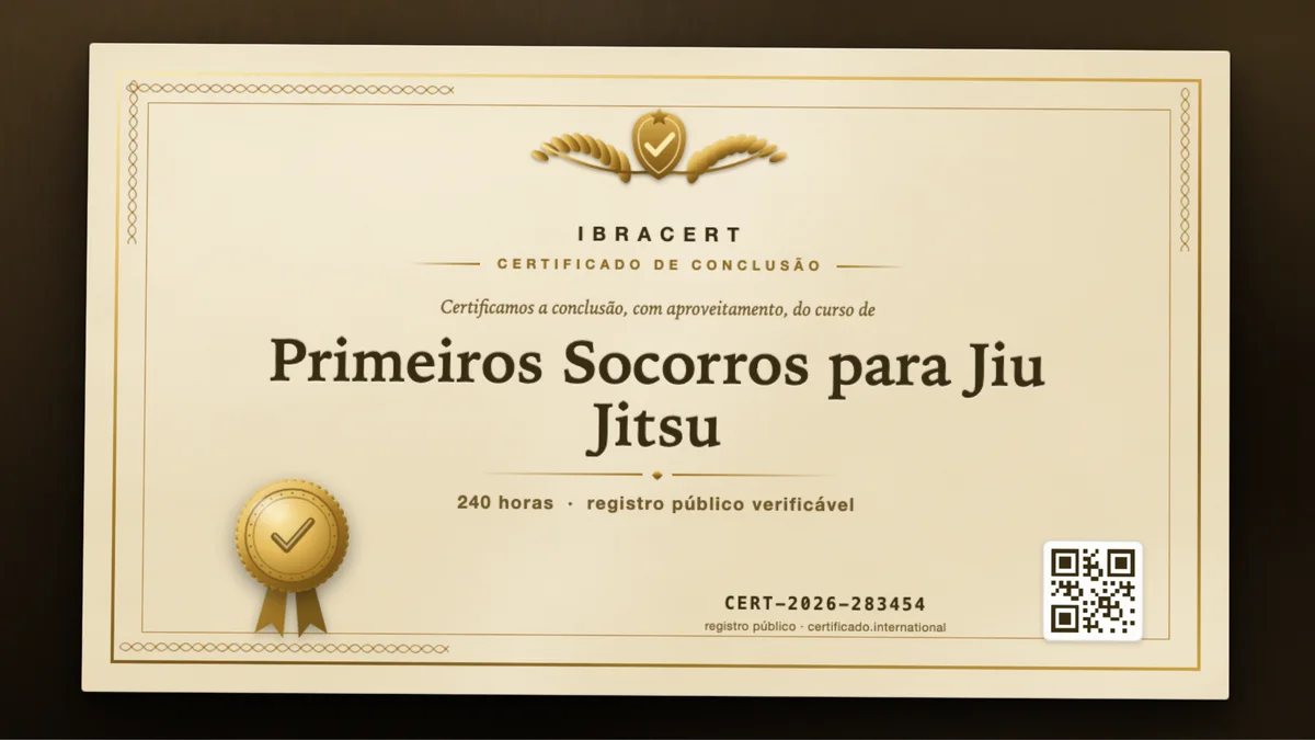 Capa do curso Primeiros Socorros para Jiu Jitsu