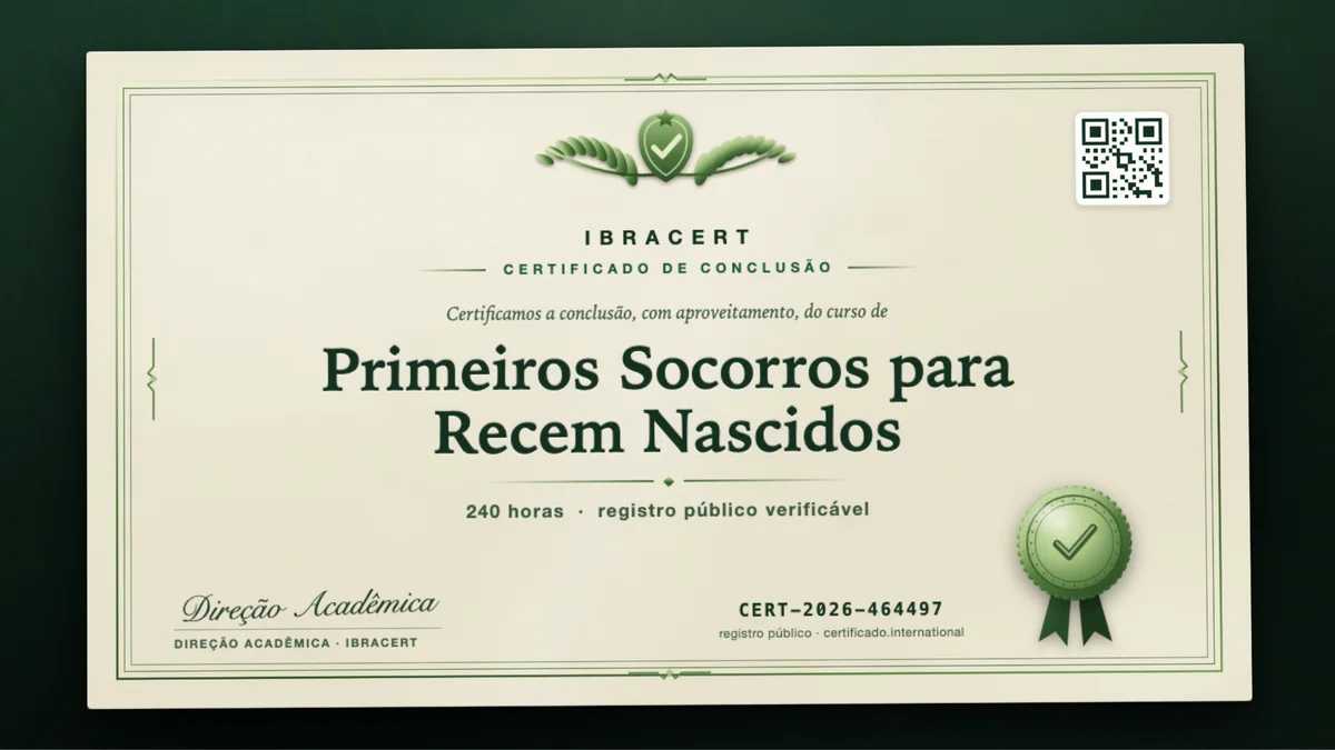 Capa do curso Primeiros Socorros para Recem Nascidos