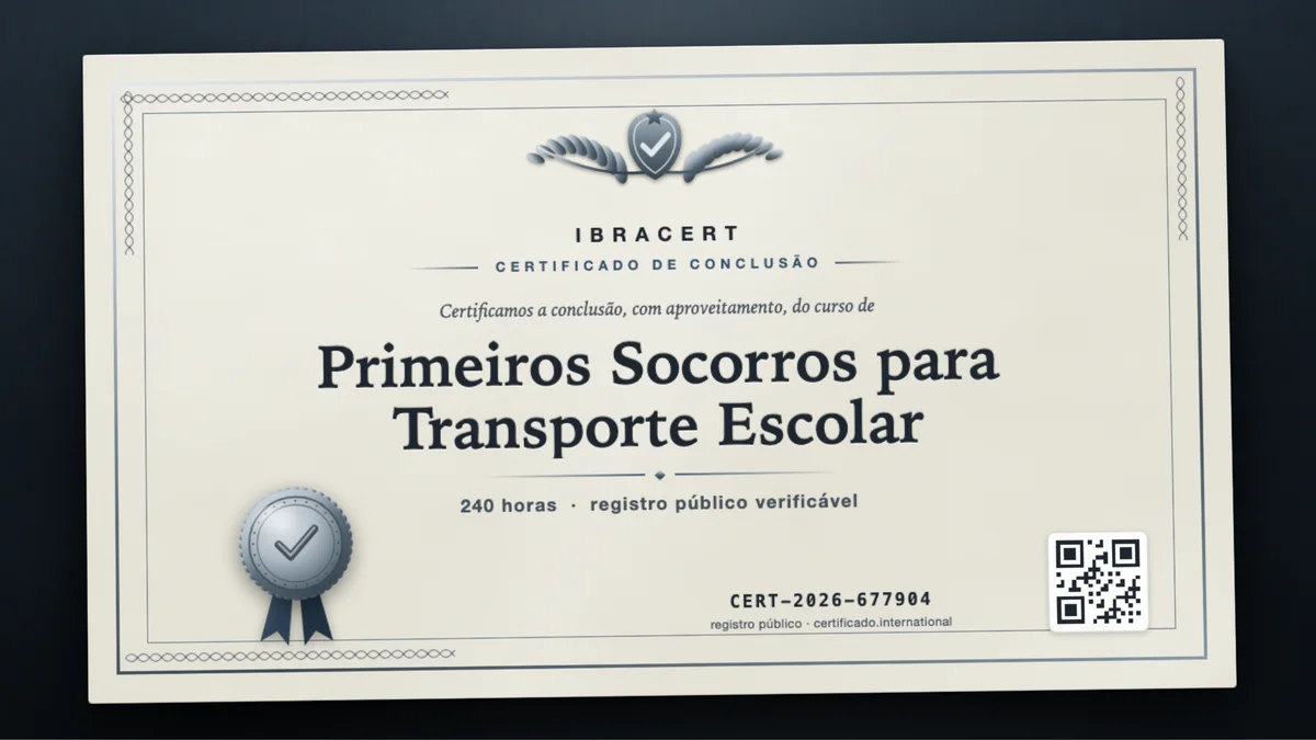 Capa do curso Primeiros Socorros para Transporte Escolar