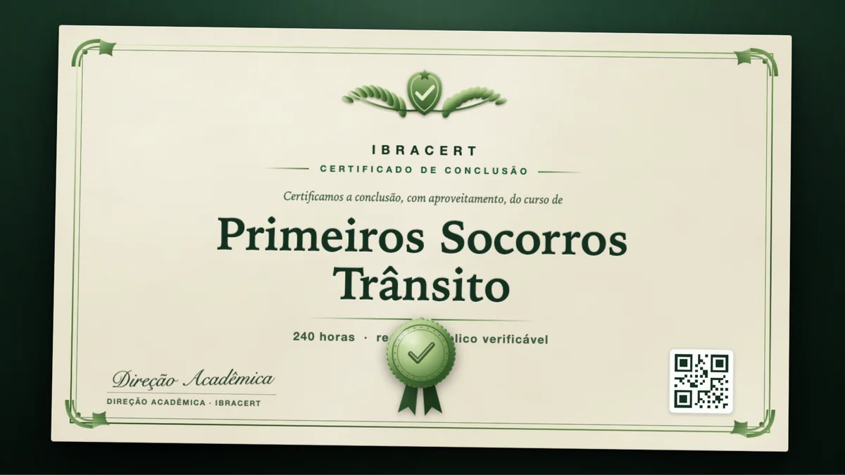 Capa do curso Primeiros Socorros Trânsito