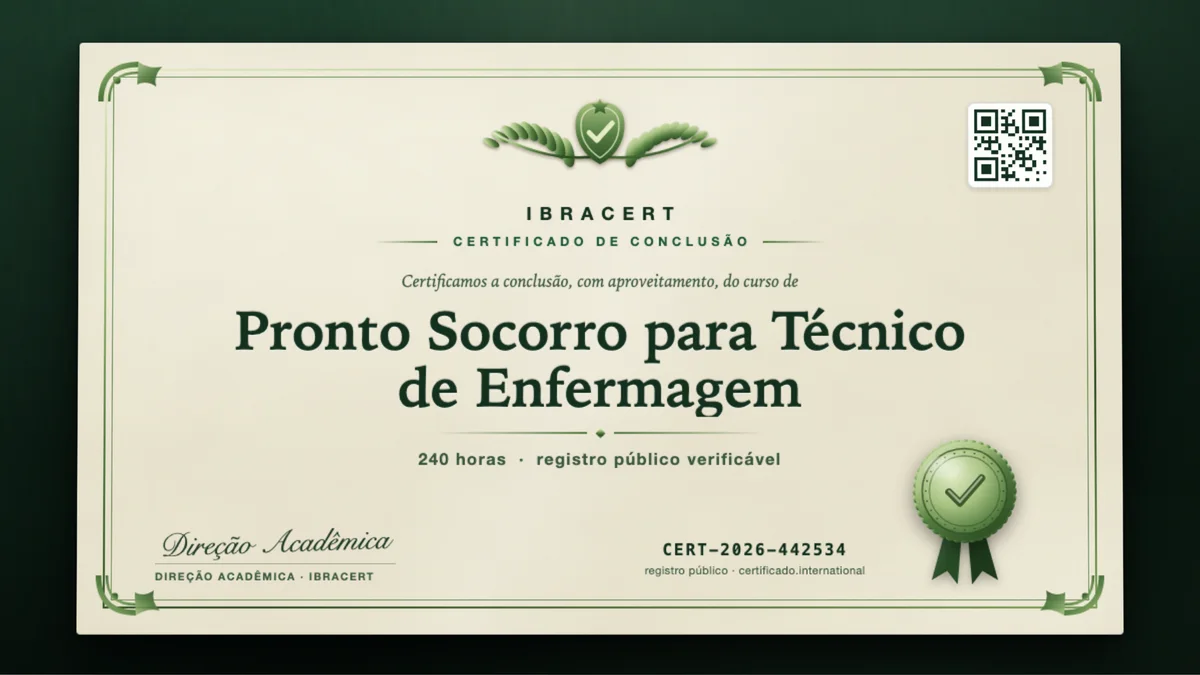 Capa do curso Pronto Socorro para Técnico de Enfermagem