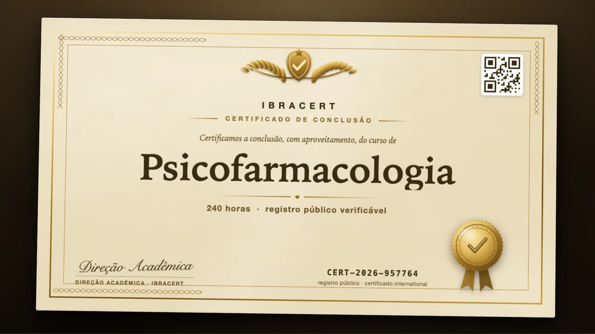 Capa do curso Psicofarmacologia