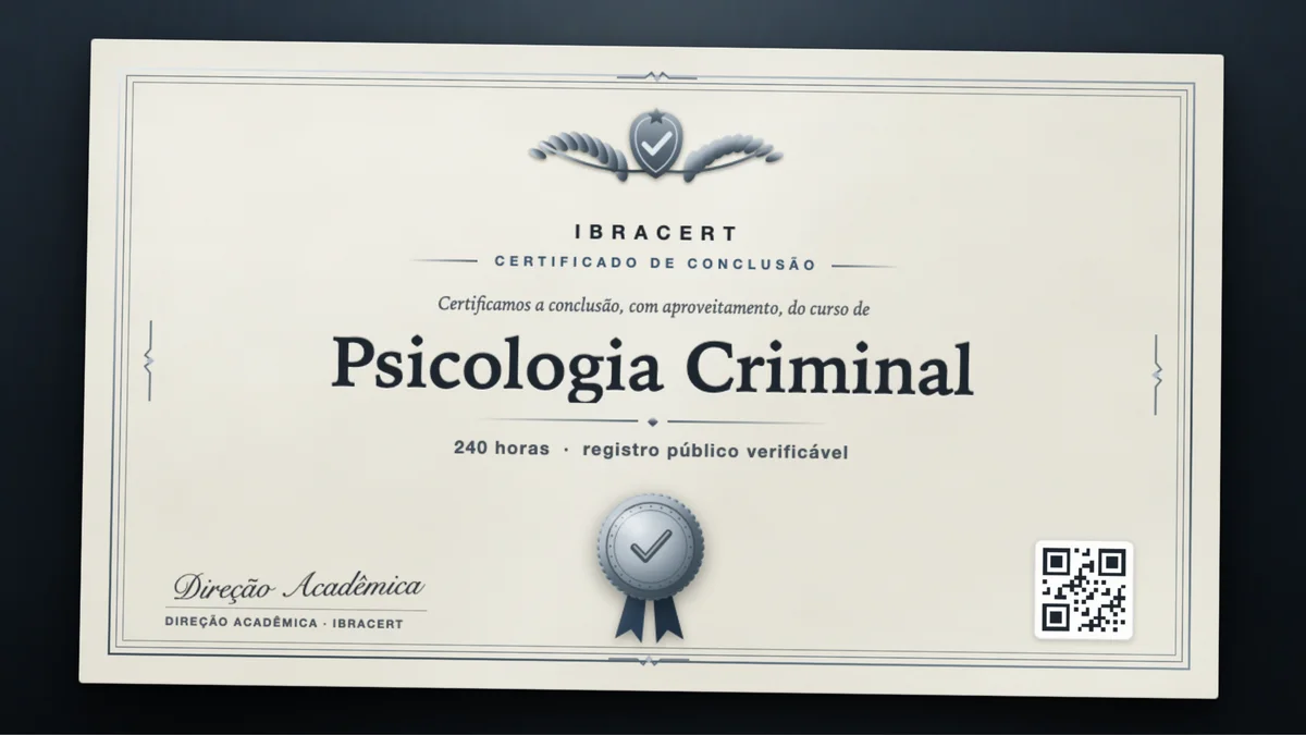 Capa do curso Psicologia Criminal