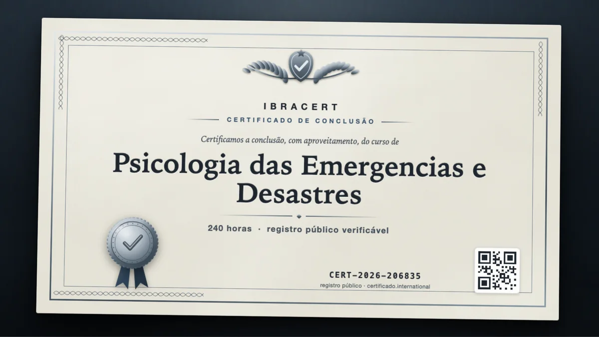 Capa do curso Psicologia das Emergencias e Desastres