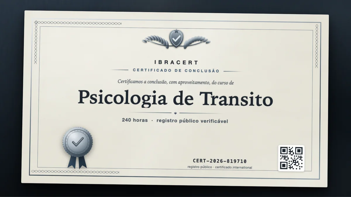 Capa do curso Psicologia de Transito
