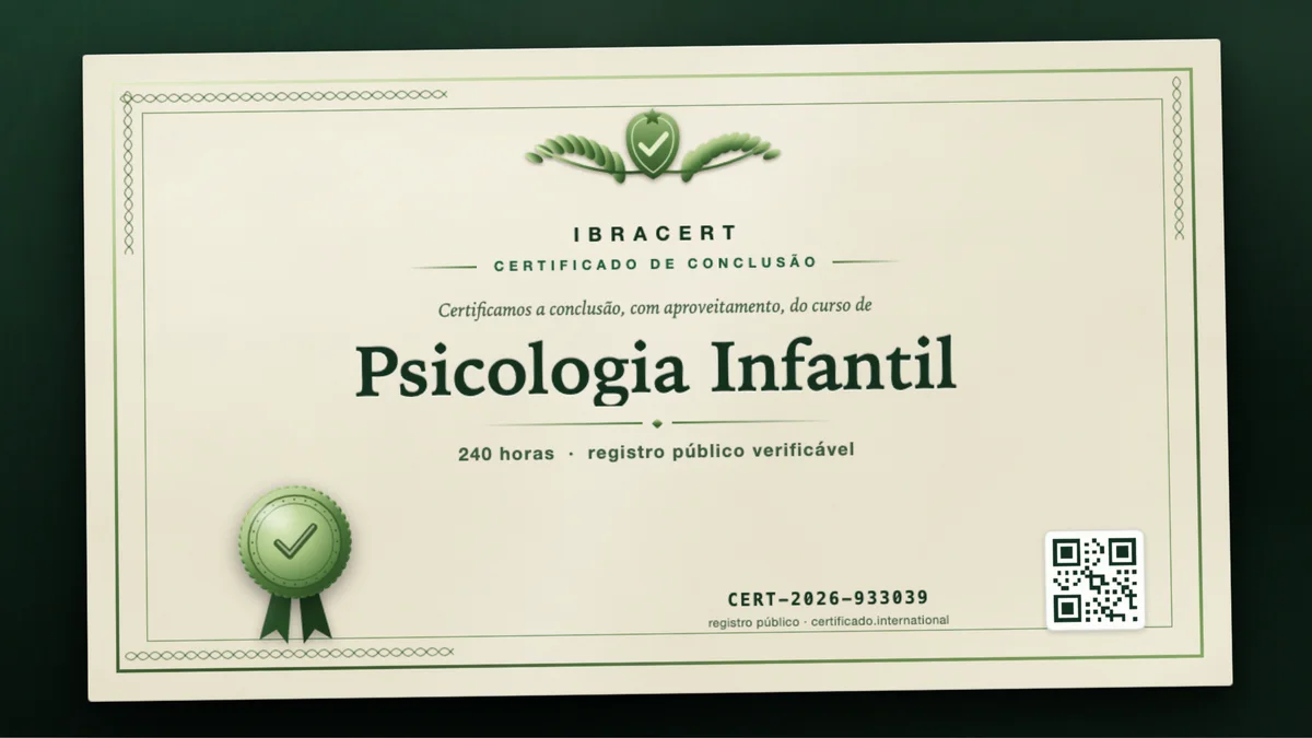 Capa do curso Psicologia Infantil