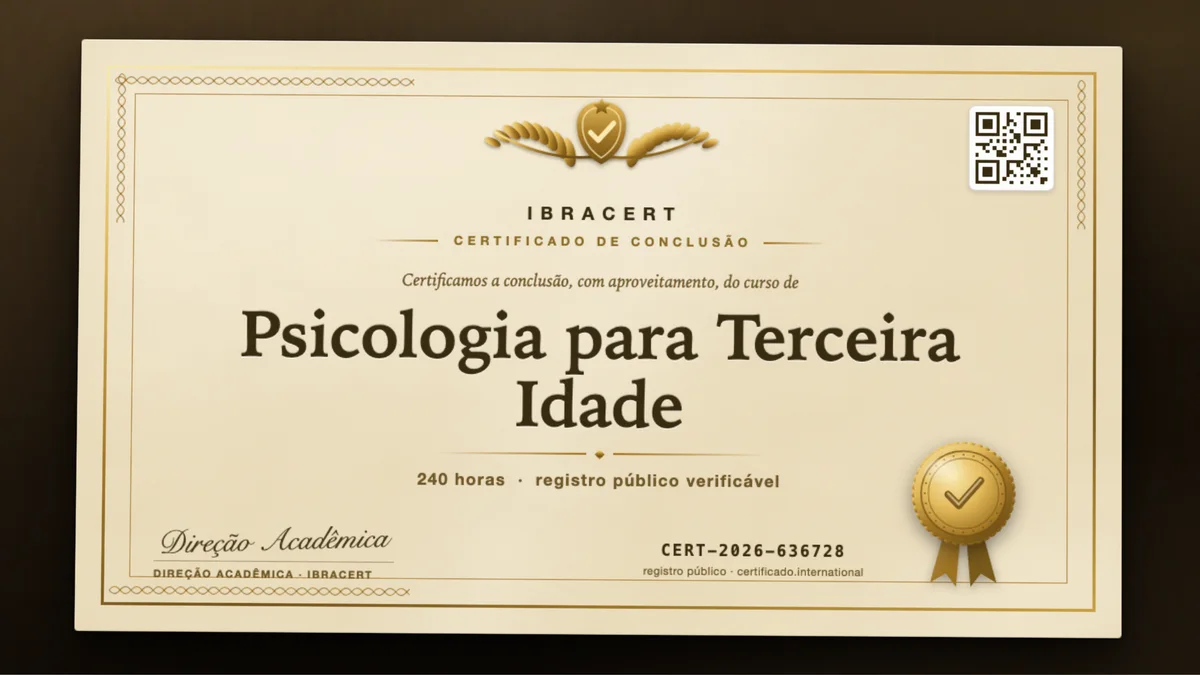 Capa do curso Psicologia para Terceira Idade