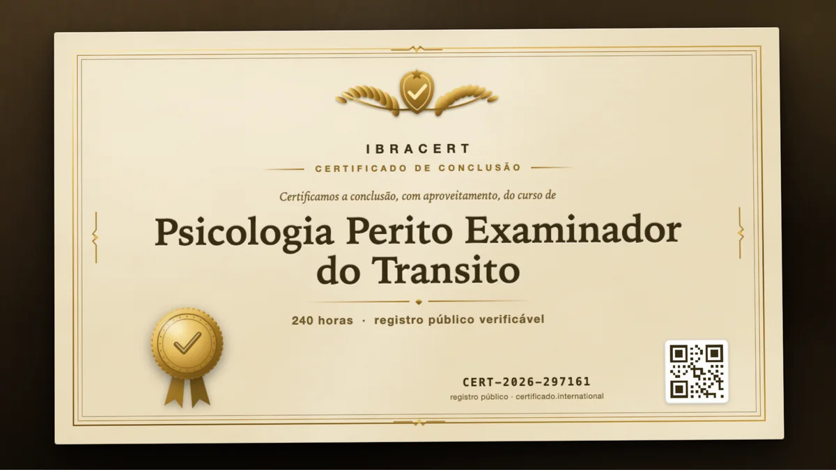 Capa do curso Psicologia Perito Examinador do Transito
