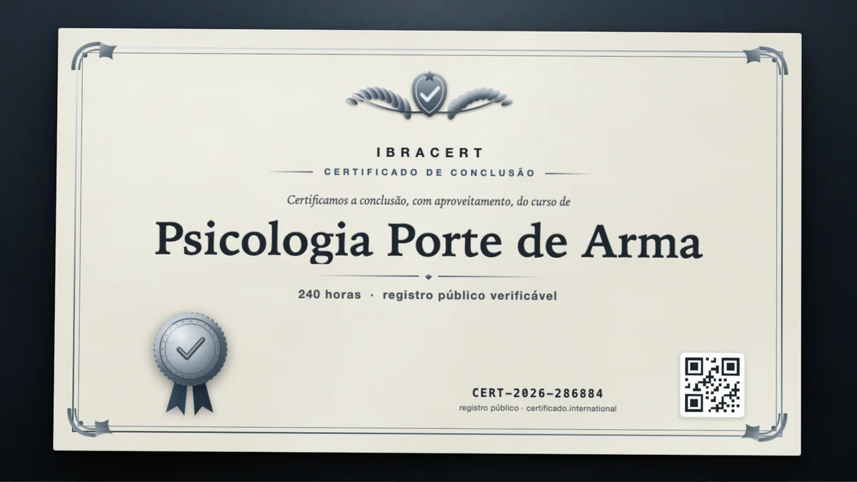 Capa do curso Psicologia Porte de Arma