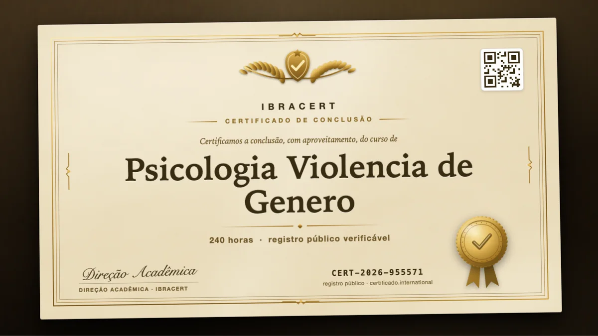 Capa do curso Psicologia Violencia de Genero