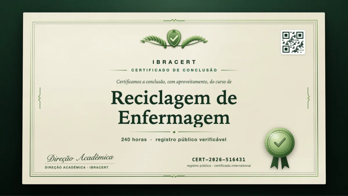 Capa do curso Reciclagem de Enfermagem
