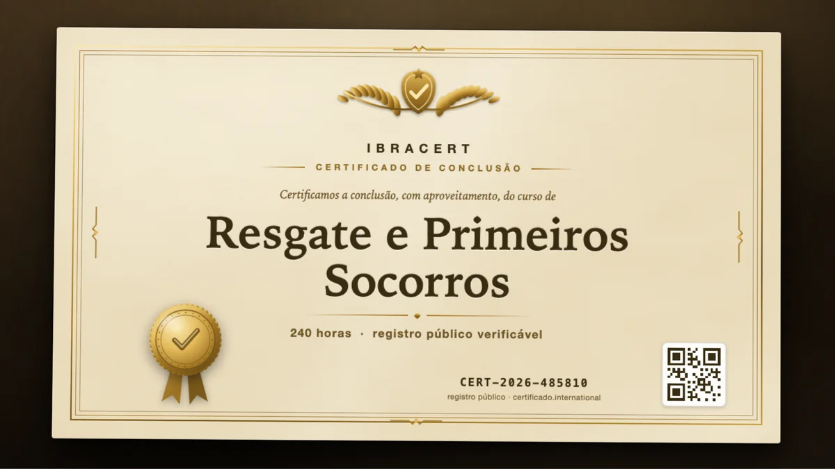 Capa do curso Resgate e Primeiros Socorros