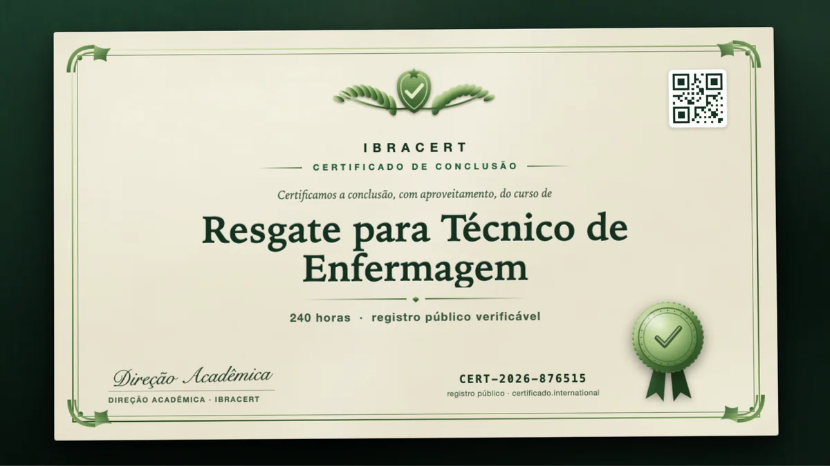 Capa do curso Resgate para Técnico de Enfermagem