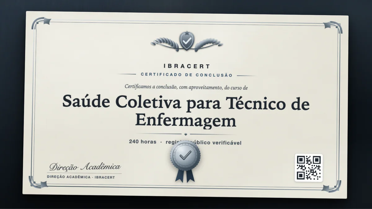 Capa do curso Saúde Coletiva para Técnico de Enfermagem