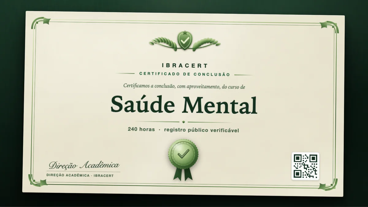 Capa do curso Saúde Mental