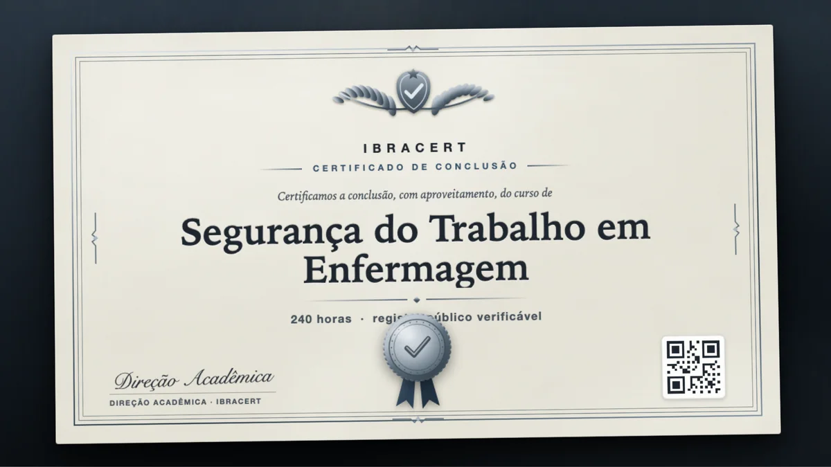 Capa do curso Segurança do Trabalho em Enfermagem