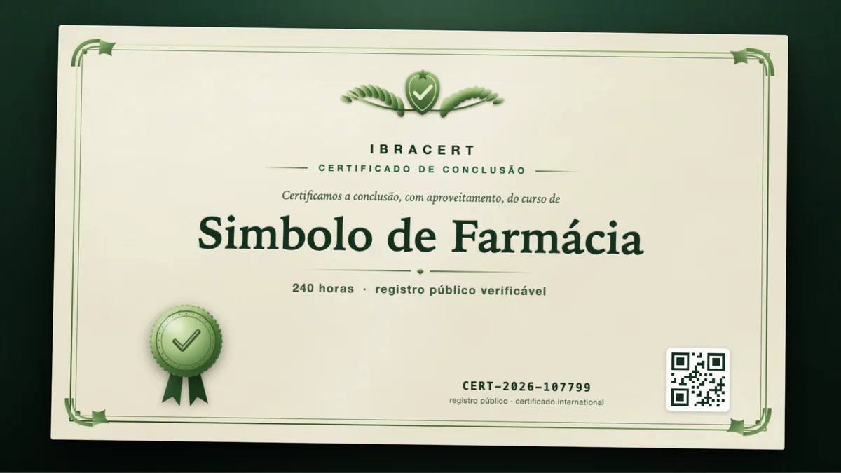 Capa do curso Simbolo de Farmácia
