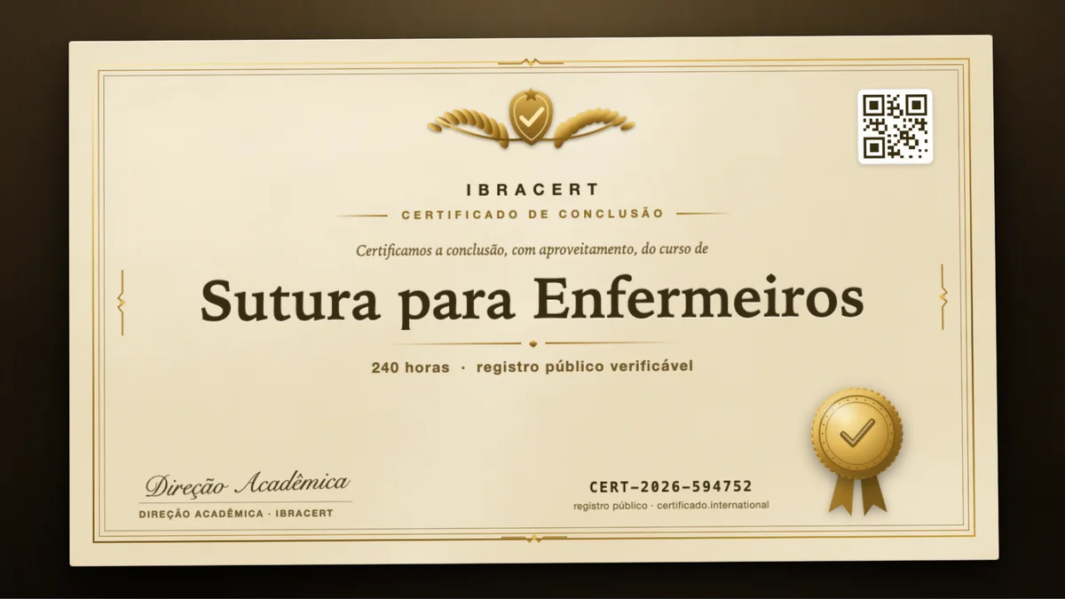 Capa do curso Sutura para Enfermeiros