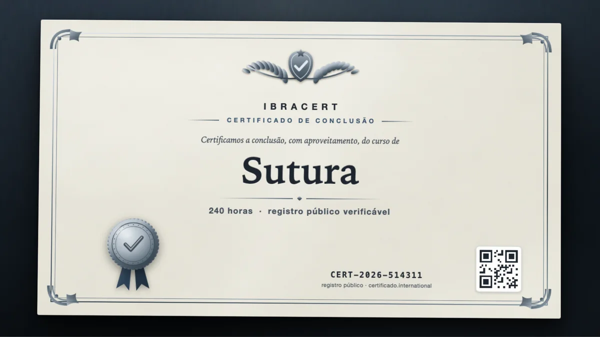 Capa do curso Sutura