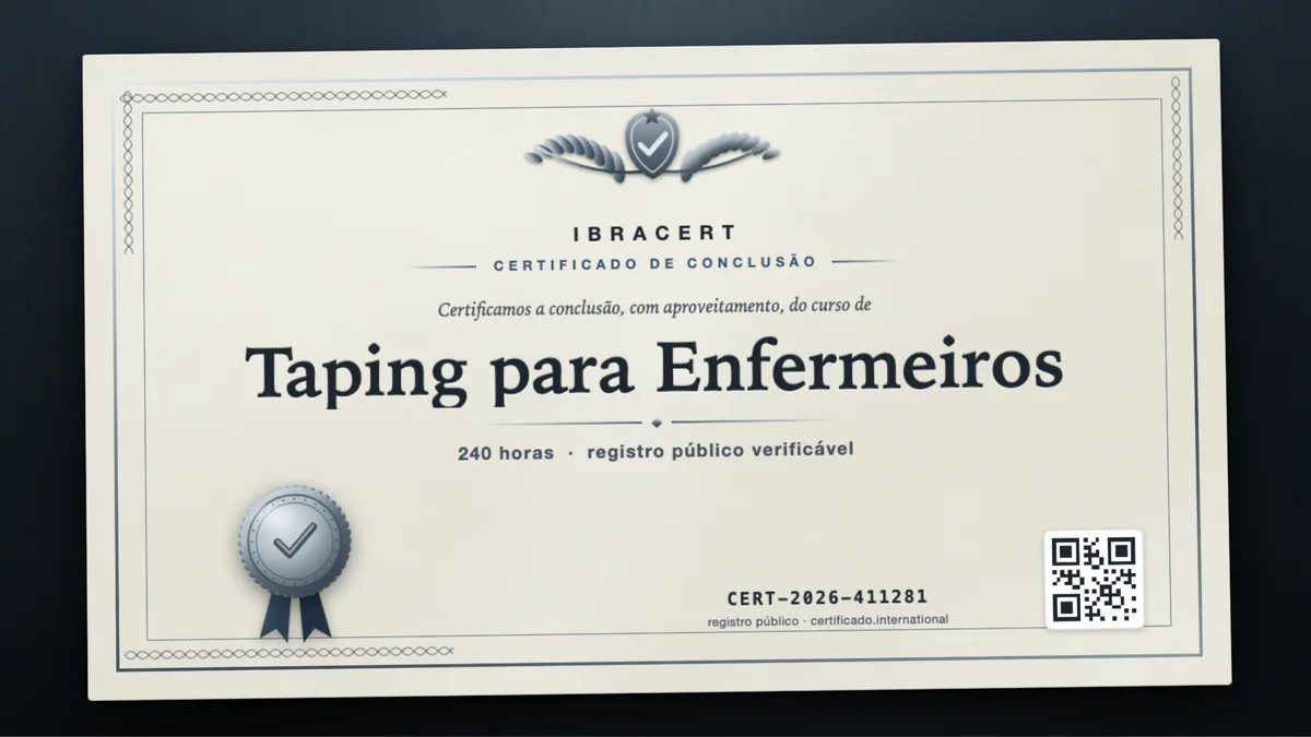 Capa do curso Taping para Enfermeiros