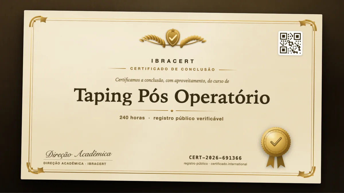 Capa do curso Taping Pós Operatório