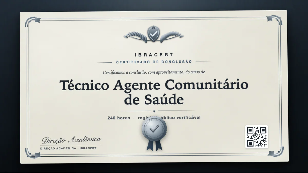 Capa do curso Técnico Agente Comunitário de Saúde