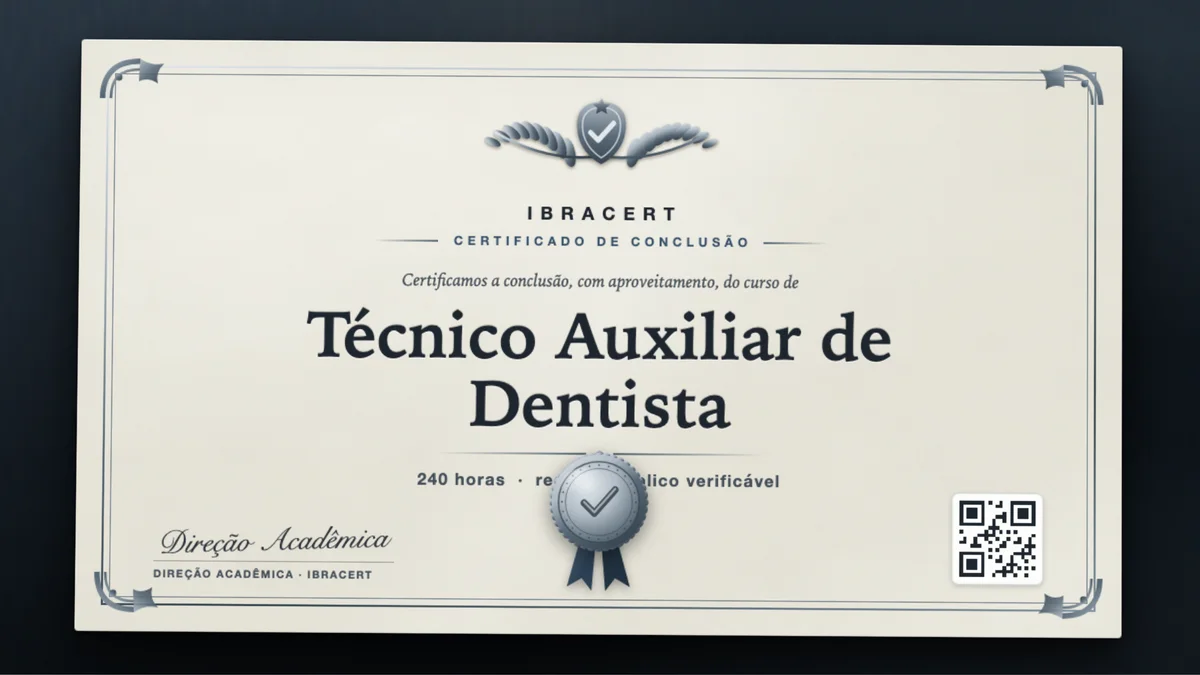 Capa do curso Técnico Auxiliar de Dentista