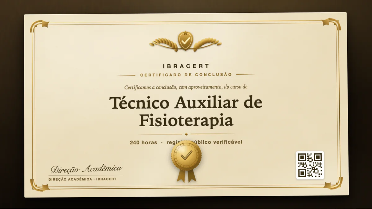 Capa do curso Técnico Auxiliar de Fisioterapia