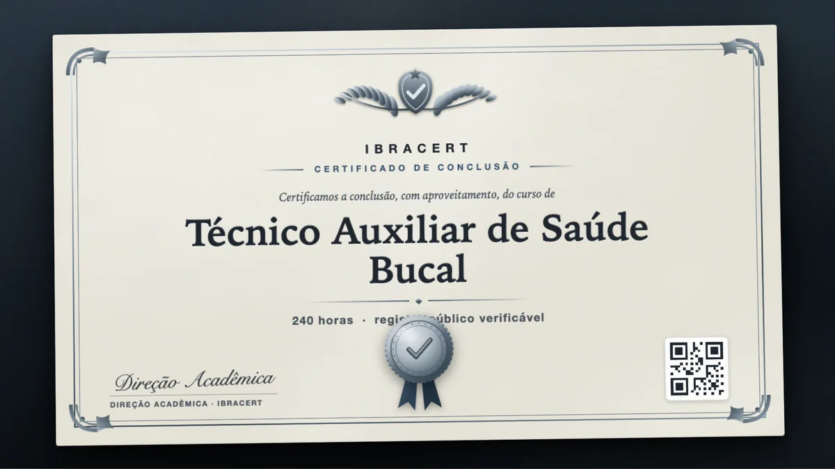 Capa do curso Técnico Auxiliar de Saúde Bucal