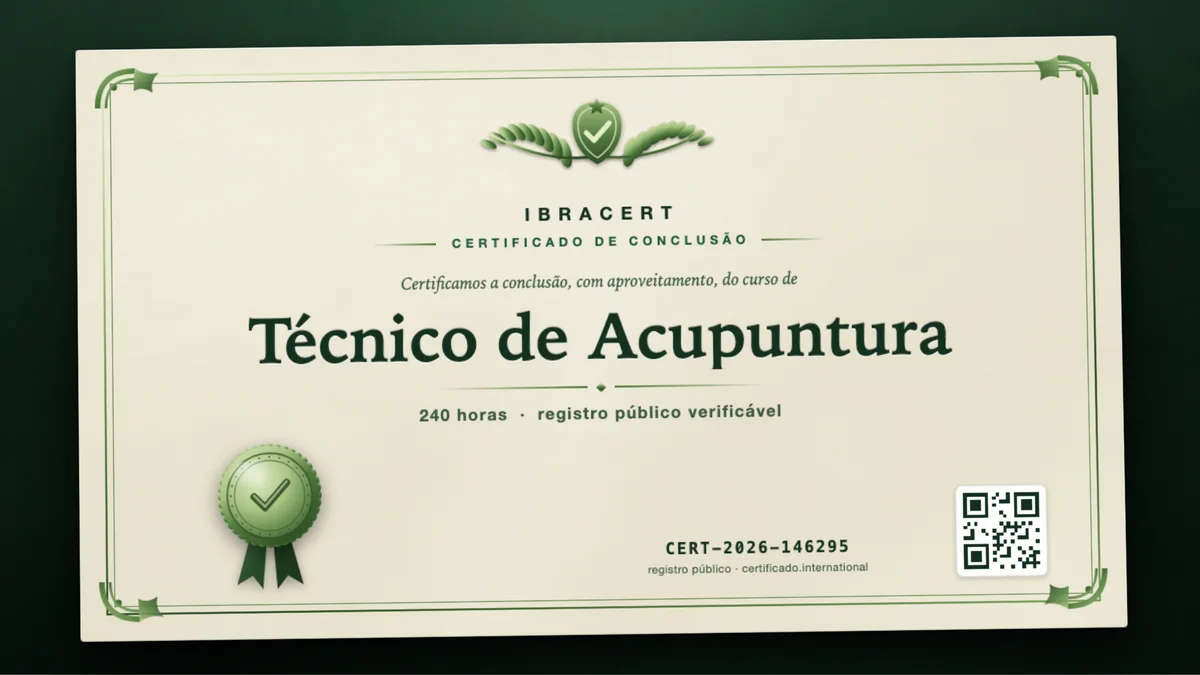 Capa do curso Técnico de Acupuntura