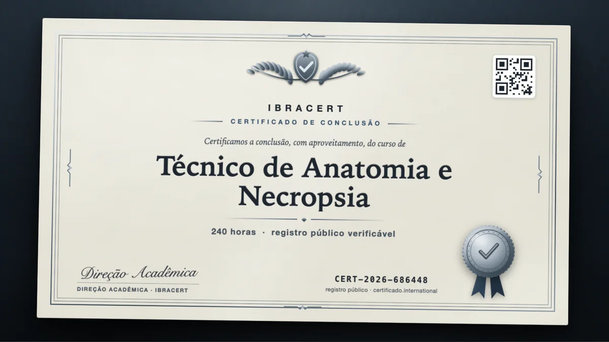Capa do curso Técnico de Anatomia e Necropsia