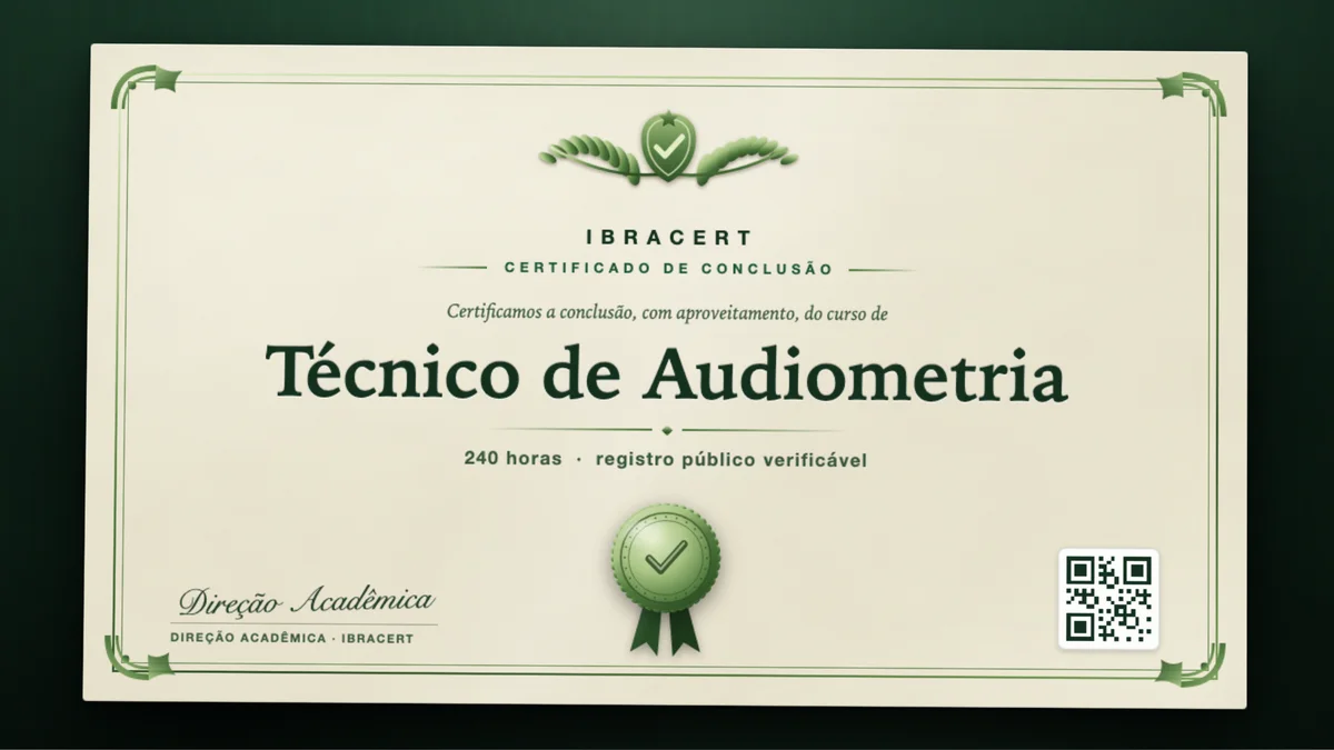 Capa do curso Técnico de Audiometria