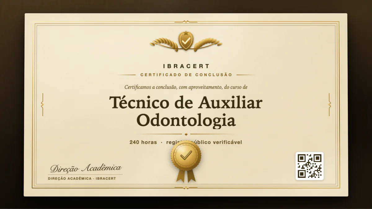 Capa do curso Técnico de Auxiliar Odontologia