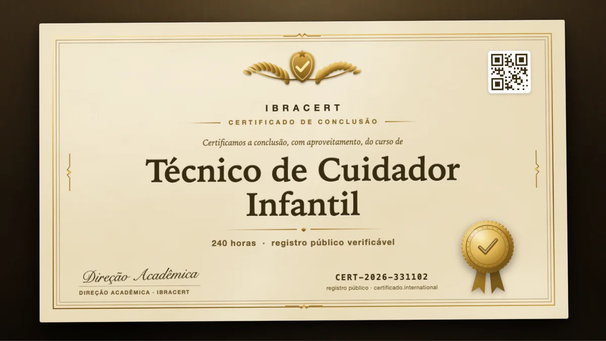 Capa do curso Técnico de Cuidador Infantil