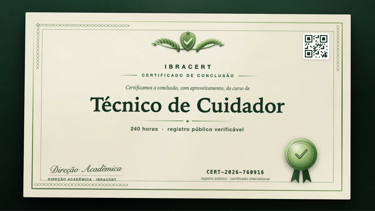 Capa do curso Técnico de Cuidador