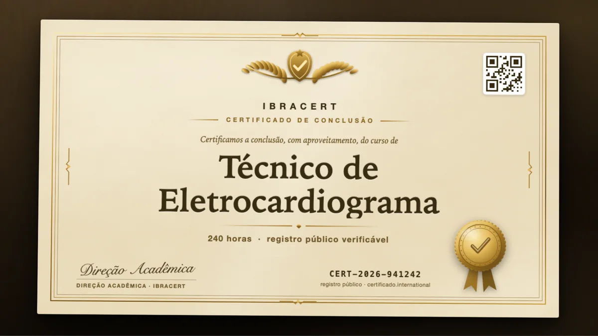 Capa do curso Técnico de Eletrocardiograma