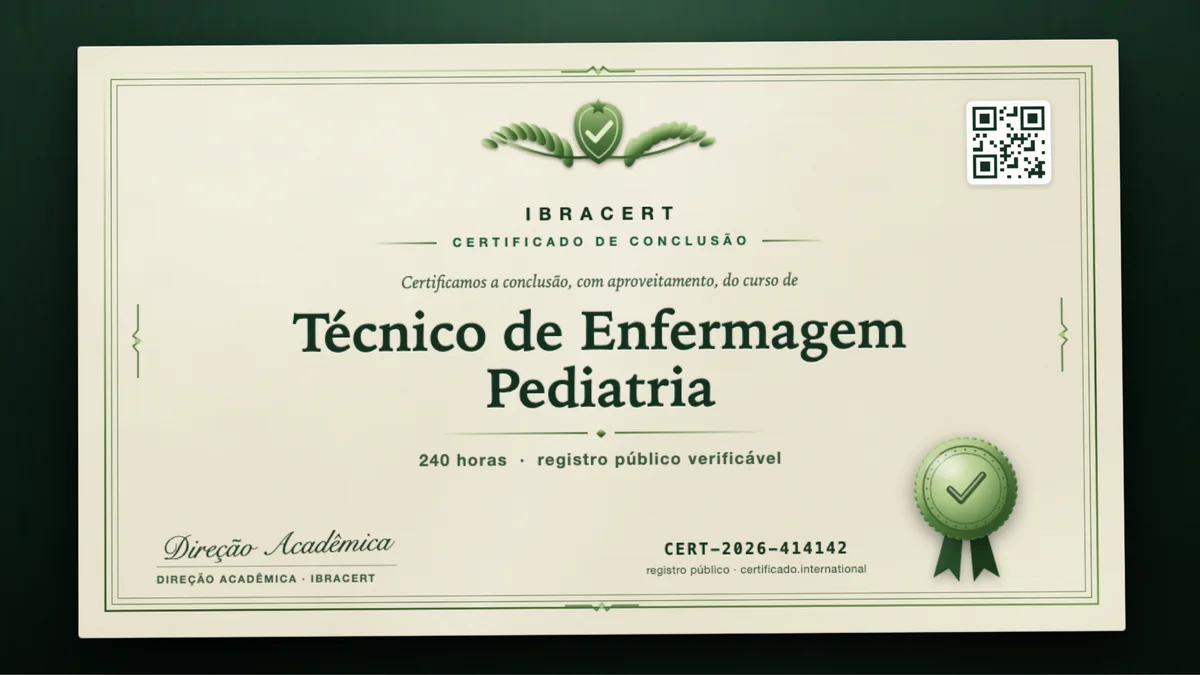 Capa do curso Técnico de Enfermagem Pediatria