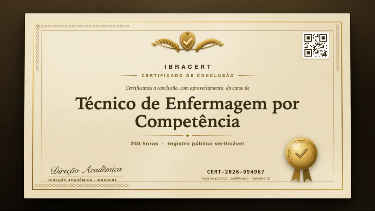 Capa do curso Técnico de Enfermagem por Competência