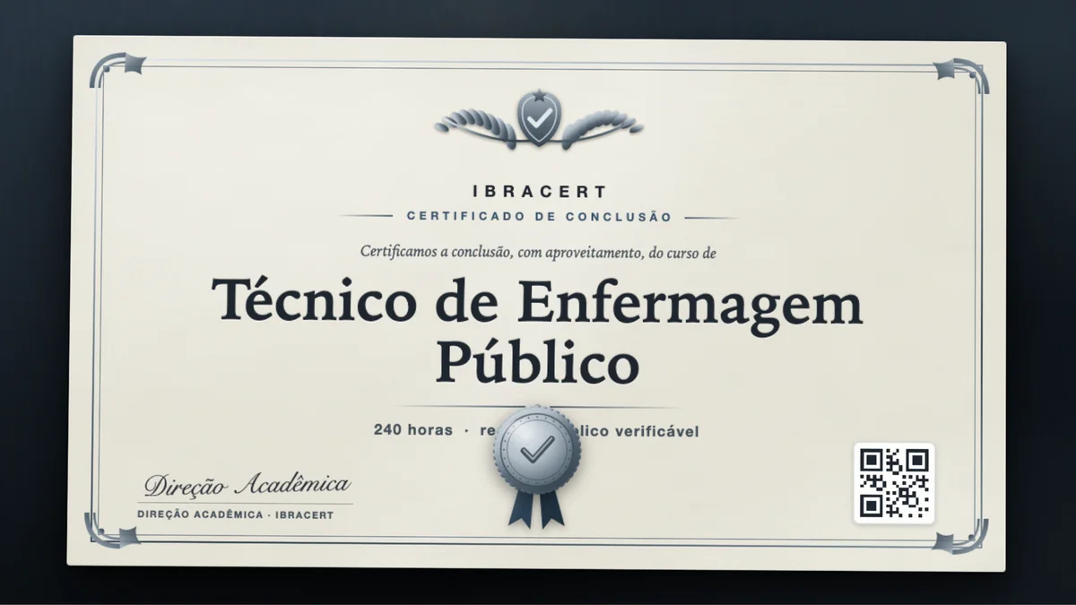 Capa do curso Técnico de Enfermagem Público