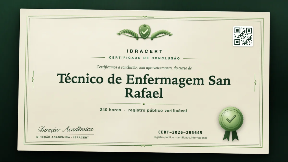 Capa do curso Técnico de Enfermagem San Rafael